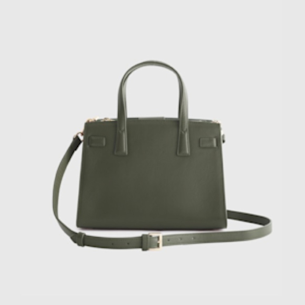 Italian Leather Small Triple Compartment Satchel 🫒